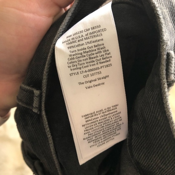 Current/Elliott Original Straight Distressed Jeans Size 29 - Picture 7 of 8